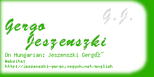 gergo jeszenszki business card